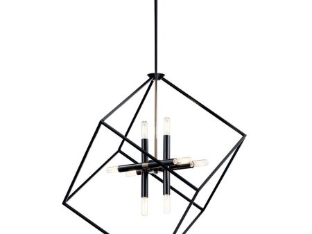 Cartone 26 In. 8 Lights Pendant Light Black Finish Hot on Sale