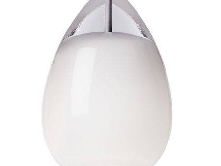 Alina Monorail Teardrop LED Pendant Light 363 Lumens 3000K Satin Nickel White Finish Supply