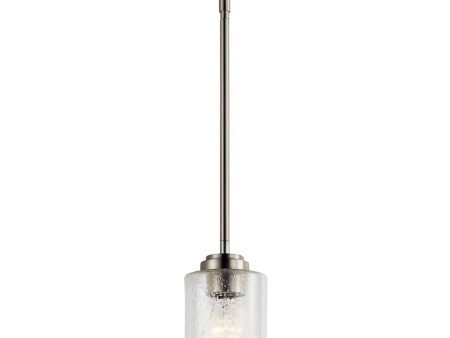 Winslow 8  1-Light Mini Pendant Light, Brushed Nickel Finish For Sale