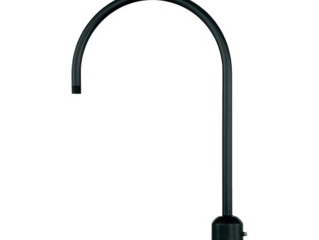 R series Satin Black One Light Post Adapter Supply