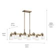 Aivian 42 in. 8 Lights Chandelier Brass Finish Online