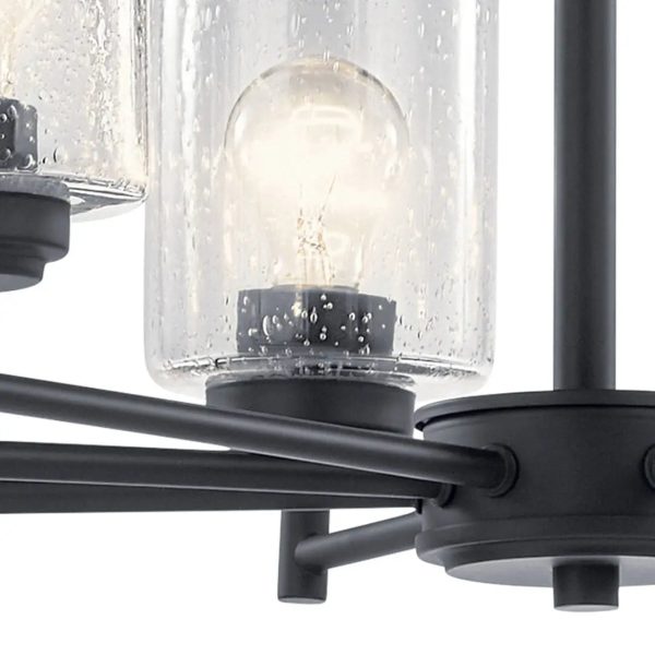 Winslow 45  8-Light Chandelier, Black Finish on Sale