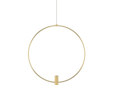 Layla 18 in. LED Pendant Light 273 Lumens 3000K FreeJack Brass Finish on Sale