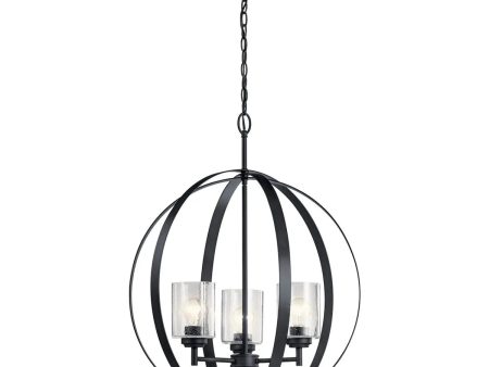 Winslow 31  3-Light Chandelier, Black Finish Sale