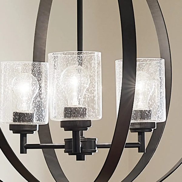 Winslow 31  3-Light Chandelier, Black Finish Sale