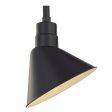 R series 12 In. Satin Black Outdoor Angle Shade with 3 4 In. Fitter Supply