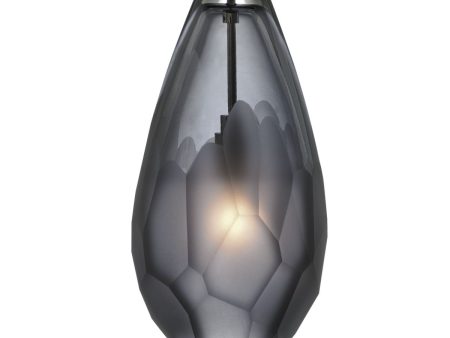 Briolette 4 in. Freejack LED Pendant Light 500 Lumens Antique Bronze Finish Smoke Glass on Sale