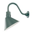 R series 10 In. Satin Green Outdoor Angle Shade with 3 4 In. Fitter For Discount