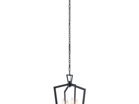 Abbotswell 14 in. 4 Lights Pendant Light Black Finish on Sale