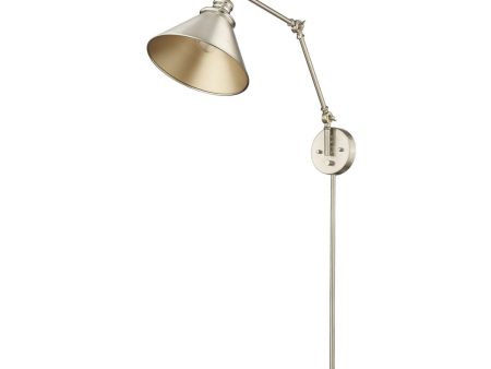 Edward 10 In. Plug In Swing Arm Wall Sconce Modern Gold Finish on Sale