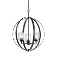 Winslow 31  3-Light Chandelier, Black Finish Sale