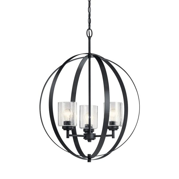 Winslow 31  3-Light Chandelier, Black Finish Sale