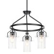 Everett 23 in. 3 Lights Chandelier Black finish Online now