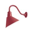 R series 12 In. Satin Red Outdoor Angle Shade with 3 4 In. Fitter Hot on Sale