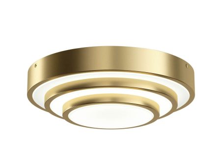 Dombard 14 in. LED Flush Mount Light Gold Finish Cheap