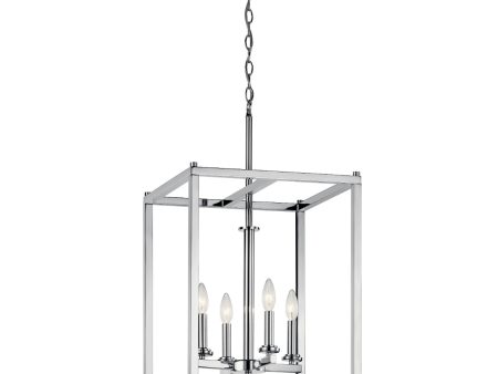 Crosby 31  4-Light Pendant Light with Clear Glass, Chrome Finish Online