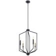 Armand 19 in. 4 Lights Pendant Light Black Finish Hot on Sale