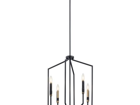 Armand 19 in. 4 Lights Pendant Light Black Finish Hot on Sale