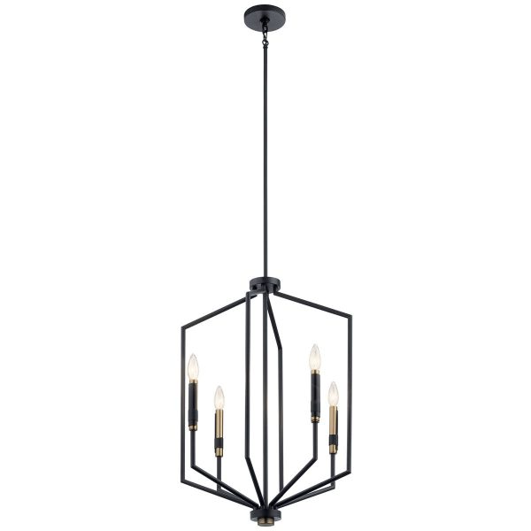 Armand 19 in. 4 Lights Pendant Light Black Finish Hot on Sale