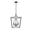 Tracy 16 in. 4 Lights Pendant Light Matte Black Finish Discount