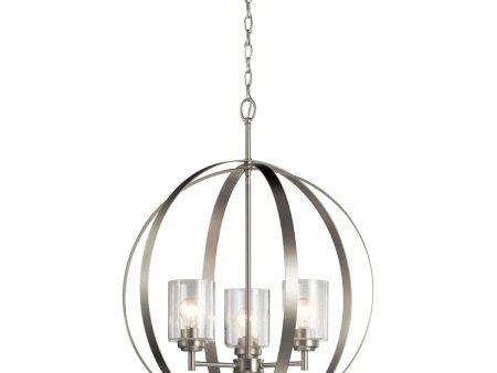 Winslow 31  3-Light Chandelier, Brushed Nickel Finish Online now