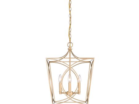 Tracy 16 in. 4 Lights Pendant Light Gold Finish For Cheap