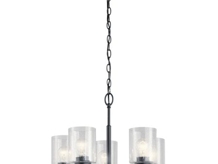 Winslow 20  5-Light Chandelier, Black Finish Sale