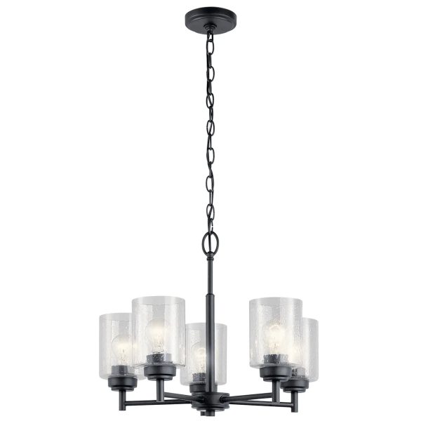 Winslow 20  5-Light Chandelier, Black Finish Sale