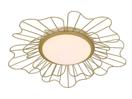 Yasmin 24 in. LED Flush Mount Light Gold Finish Supply