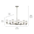 Winslow 45  8-Light Chandelier, Brushed Nickel Finish Discount