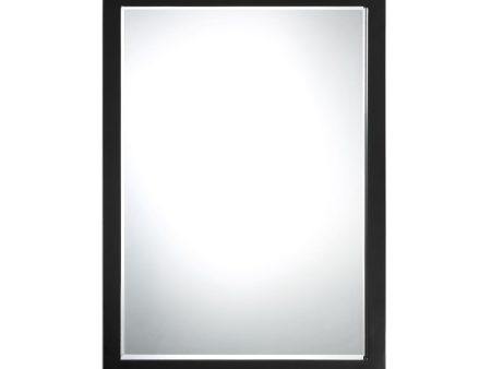 Paradox 33 In. X 24 In. Wall Mirror Black Finish Online