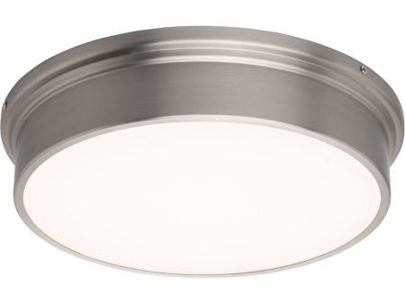 York 8 in. LED Flush Mount Light Nickel Finish Online Hot Sale