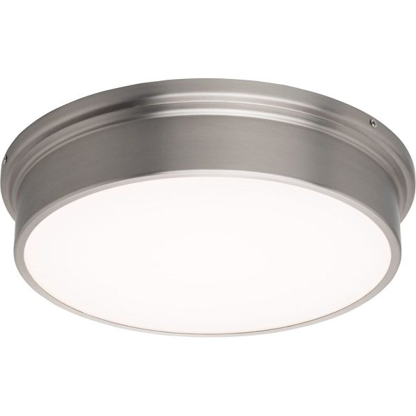 York 8 in. LED Flush Mount Light Nickel Finish Online Hot Sale