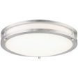 14 in. LED Flush Mount Light Brushed Nickel finish Fashion