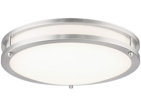 14 in. LED Flush Mount Light Brushed Nickel finish Fashion