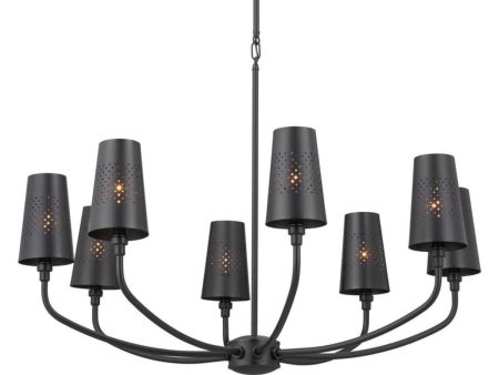 Adeena 37 in. 8 Lights Chandelier Black finish on Sale