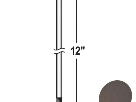 12 In. Ceiling Fan Downrod Oil Rubbed Bronze Finish For Discount