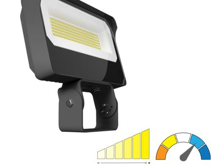 Dusk To Dawn LED Flood Light, 70 80 90W, 14000 Lumens, 30K 40K 50K, 120-277V, Trunnion Mount Online now