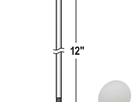 12 In. Ceiling Fan Downrod Flat White Finish Online now