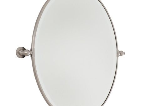 Pivoting Mirrors 19.5 In. X 24.5 In. Bathroom & Vanity Mirror Nickel Finish Fashion