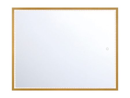 Cerissa 36 In. X 28 In. LED Wall Mirror Selectable CCT Gold Finish Online