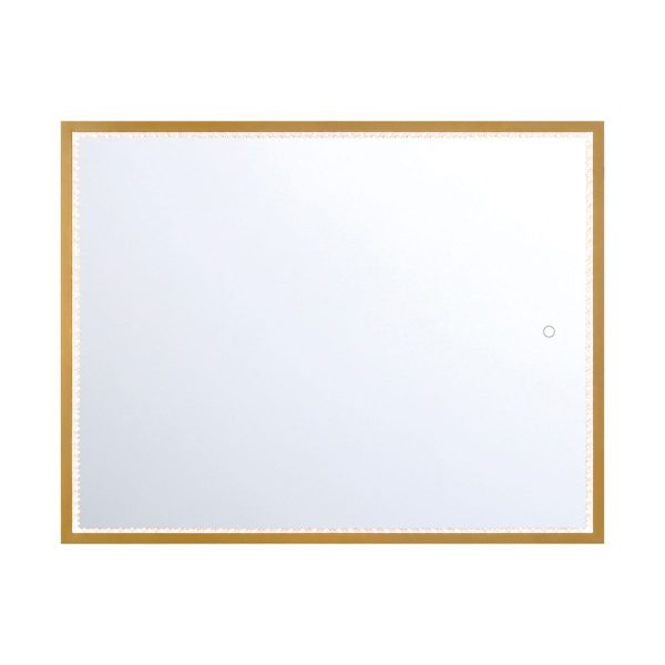 Cerissa 36 In. X 28 In. LED Wall Mirror Selectable CCT Gold Finish Online