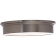 York 8 in. LED Flush Mount Light Nickel Finish Online Hot Sale