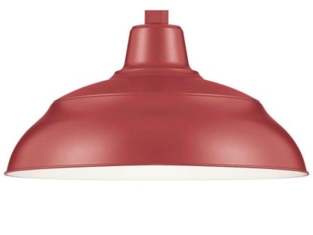 R series 17 In. Satin Red Outdoor Warehouse Shade with 3 4 In. Fitter Discount