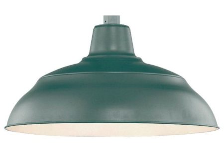 R series 17 In. Satin Green Outdoor Warehouse Shade with 3 4 In. Fitter For Cheap