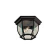 Wyndmere 11 In. 3 Lights Outdoor Flush Mount Black Finish Hot on Sale