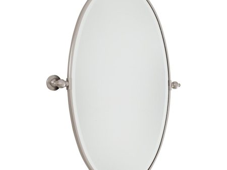 Pivoting Mirrors 27 In. X 33.75 In. Bathroom & Vanity Mirror Nickel Finish Hot on Sale