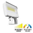 Dusk To Dawn LED Flood Light, 70 80 90W, 14000 Lumens, 30K 40K 50K, 120-277V, Trunnion Mount, White Fashion