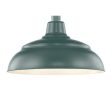 R series 14 In. Satin Green Outdoor Warehouse Shade with 3 4 In. Fitter Cheap