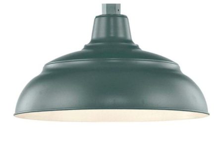 R series 14 In. Satin Green Outdoor Warehouse Shade with 3 4 In. Fitter Cheap